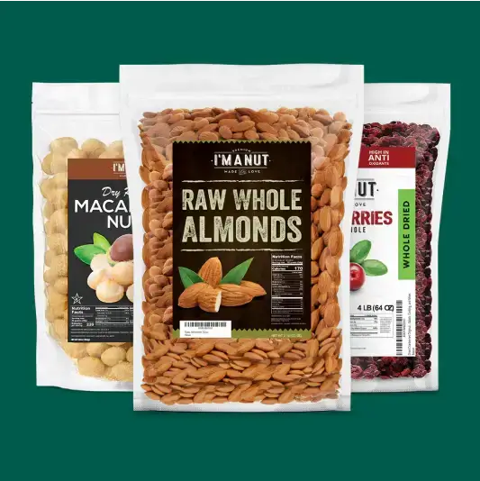 Three packages of raw nuts - imanut