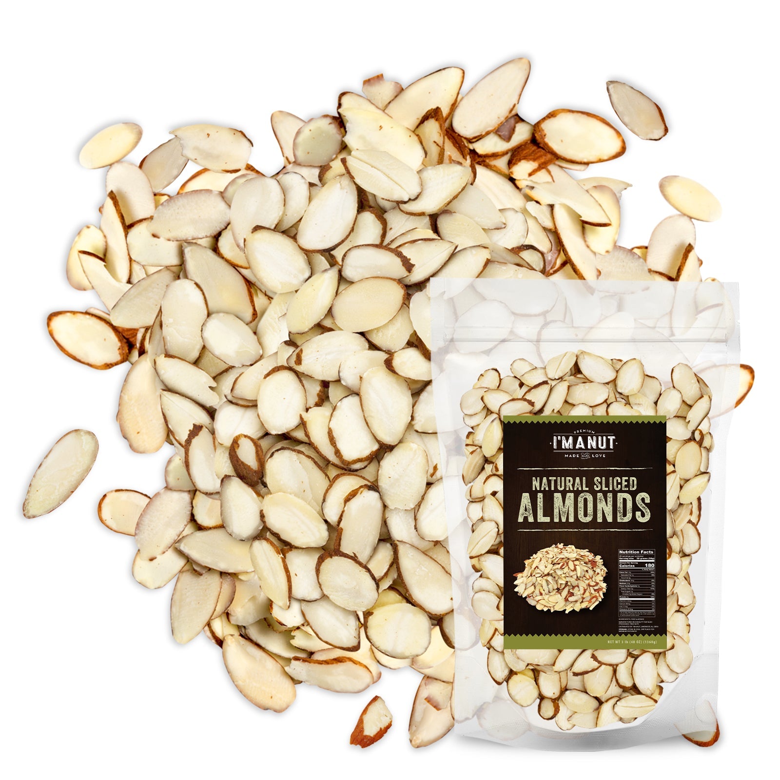 Almonds - Natural Sliced - imanut