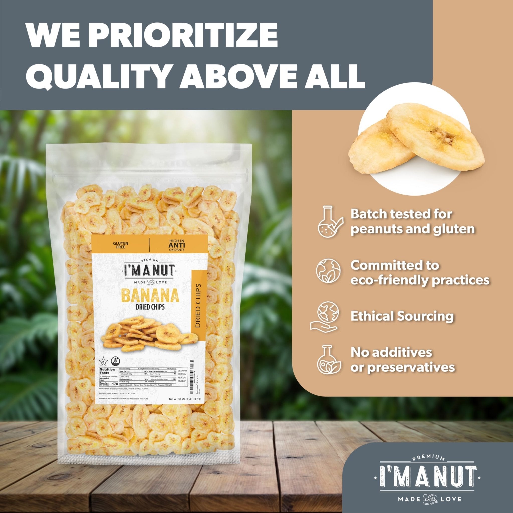 Banana Chips - Dried - imanut