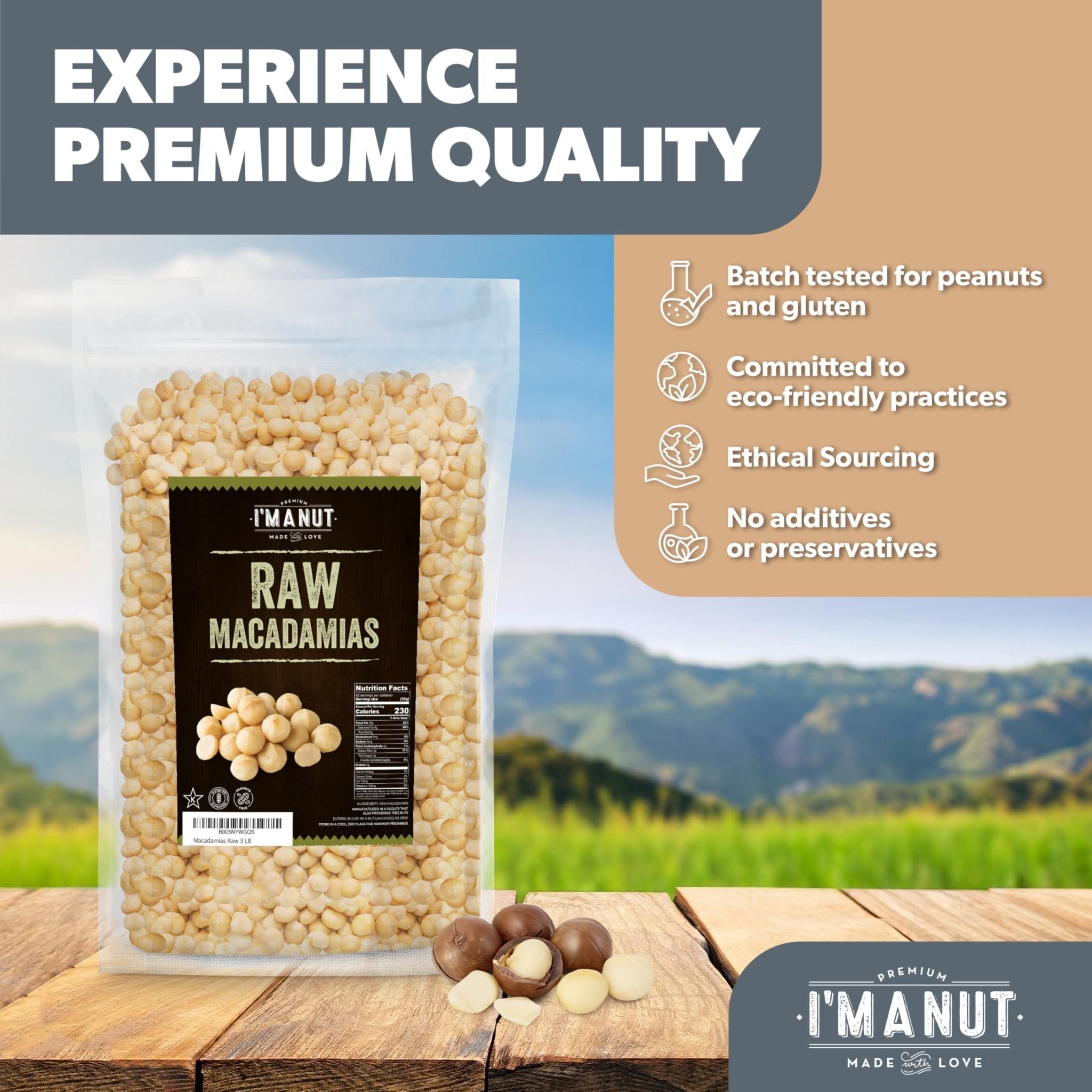 Macadamia Nuts - Raw - imanut