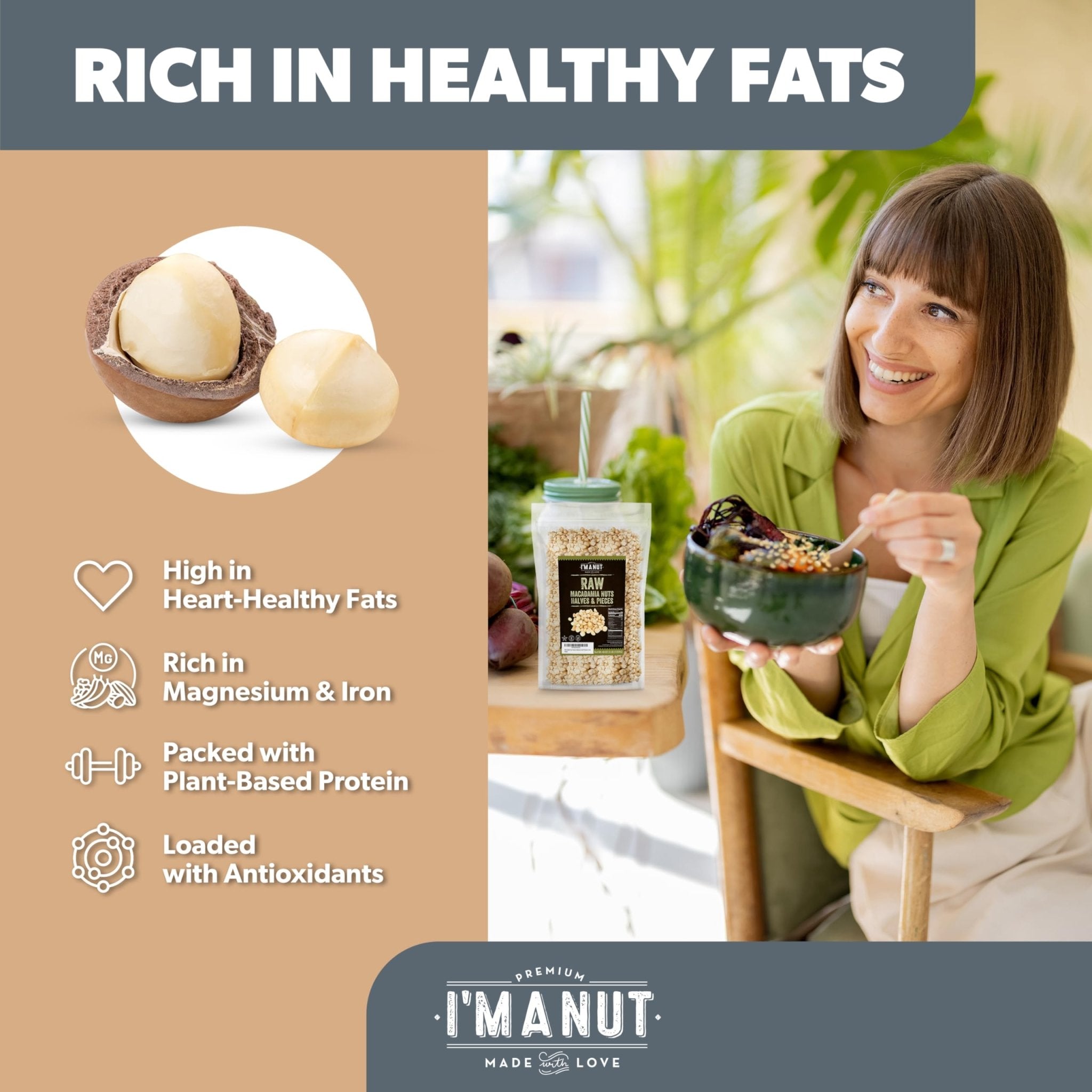 Macadamia Nuts - Raw Pieces - imanut