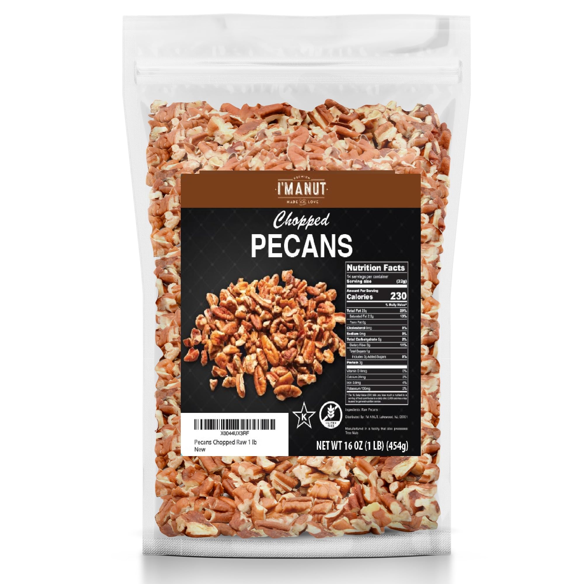 Pecans - Raw Chopped - imanut