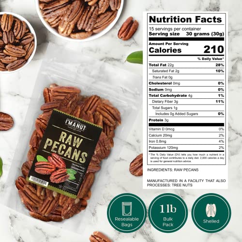 Pecans - Raw Halves - imanut