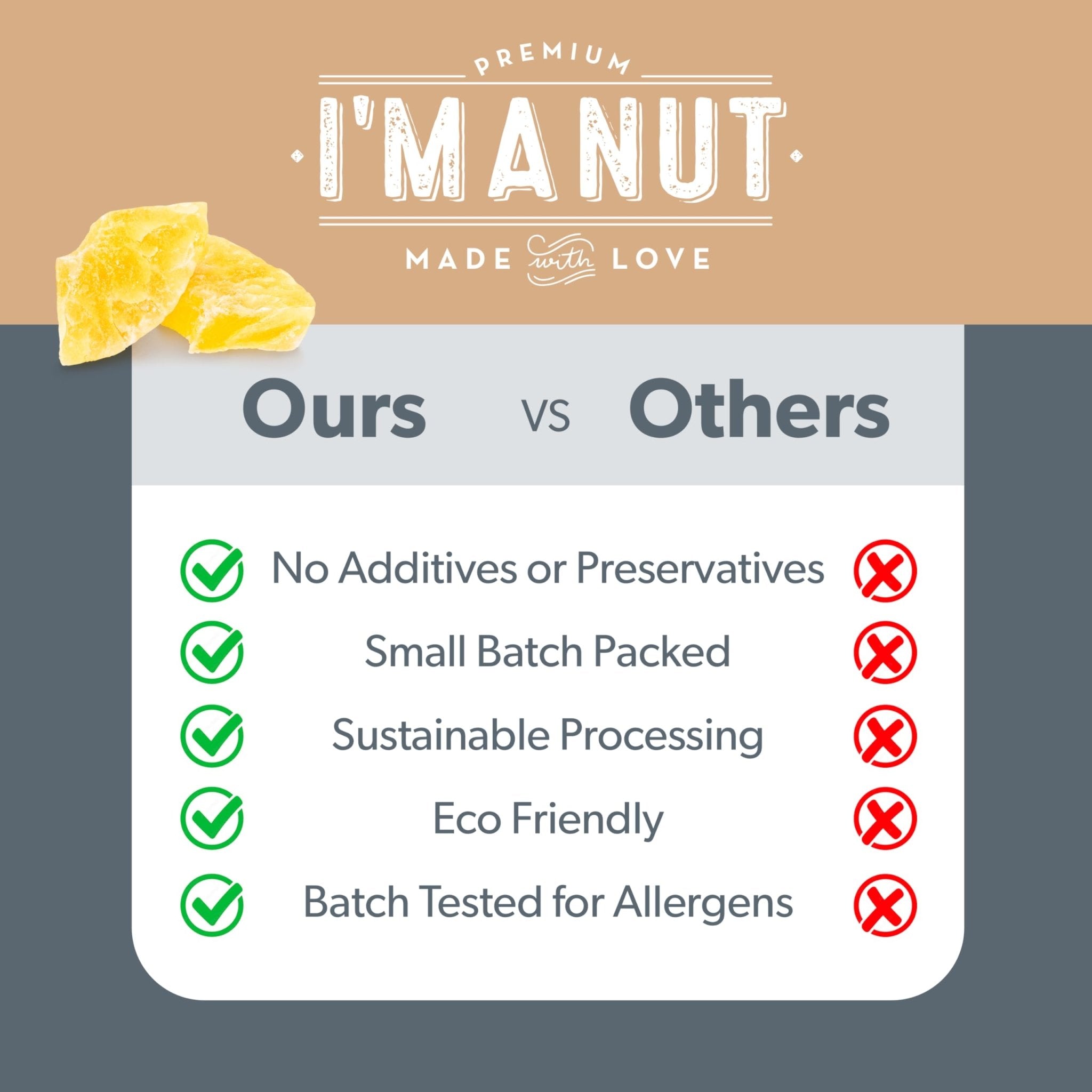 Pineapple Chunks - Dried - imanut