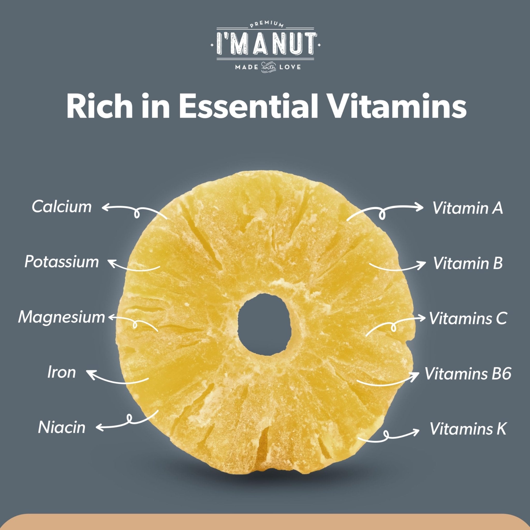 Pineapple Chunks - Dried - imanut
