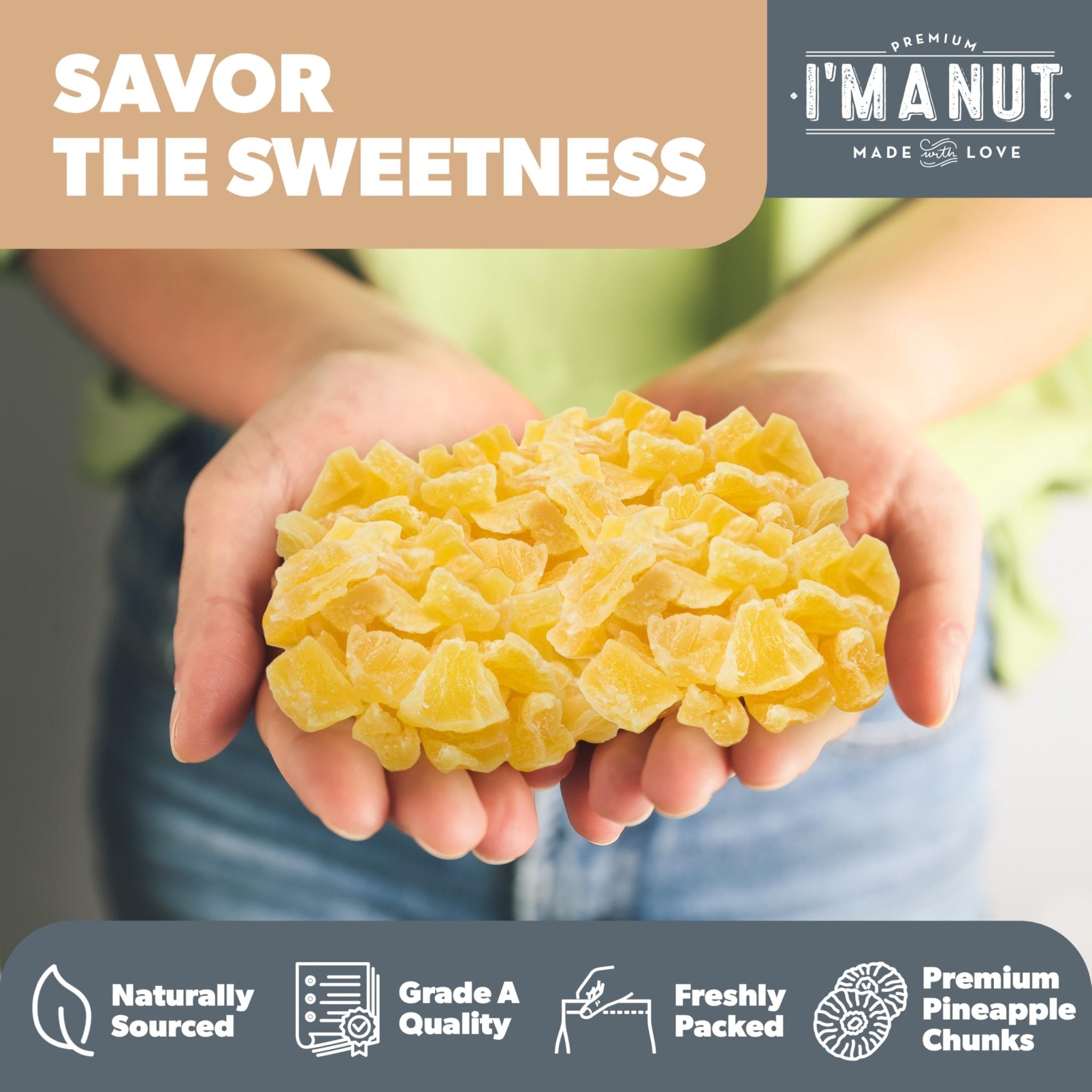 Pineapple Chunks - Dried - imanut