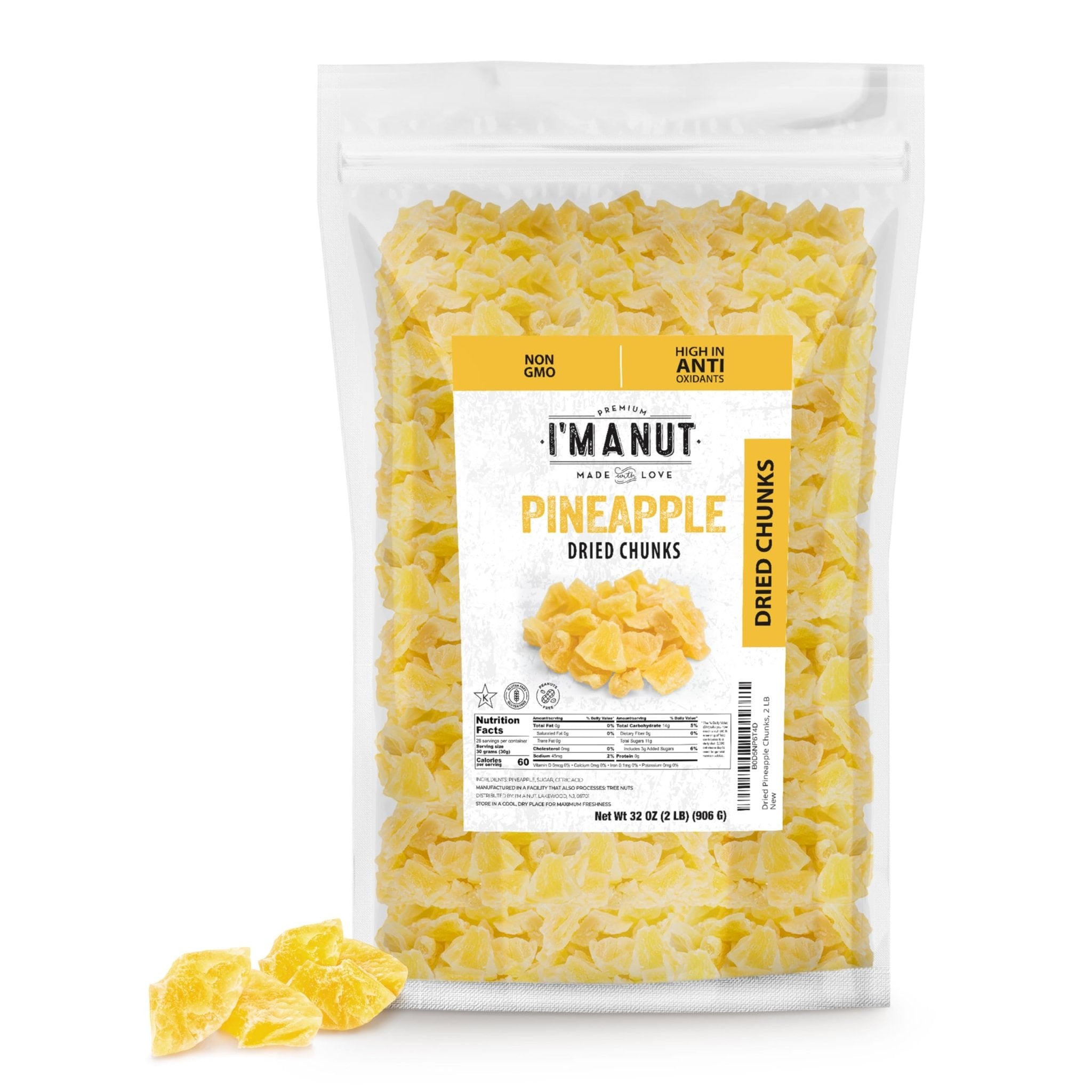 Pineapple Chunks - Dried - imanut