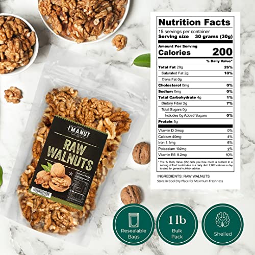 Walnuts - Raw Halves & Pieces - imanut